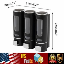 3-in-1 Shower Soap Dispenser Shampoo Conditioner Dispenser Soap Separator Hotel