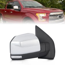 Passenger Side Mirror for 2015-2020 Ford F150 Heated Puddle Chrome FO1321528