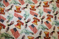 AMERICAN ICONS FROM 3 WISHESPATRIPTIC SYMBOLS - 100% COTTON FABRIC