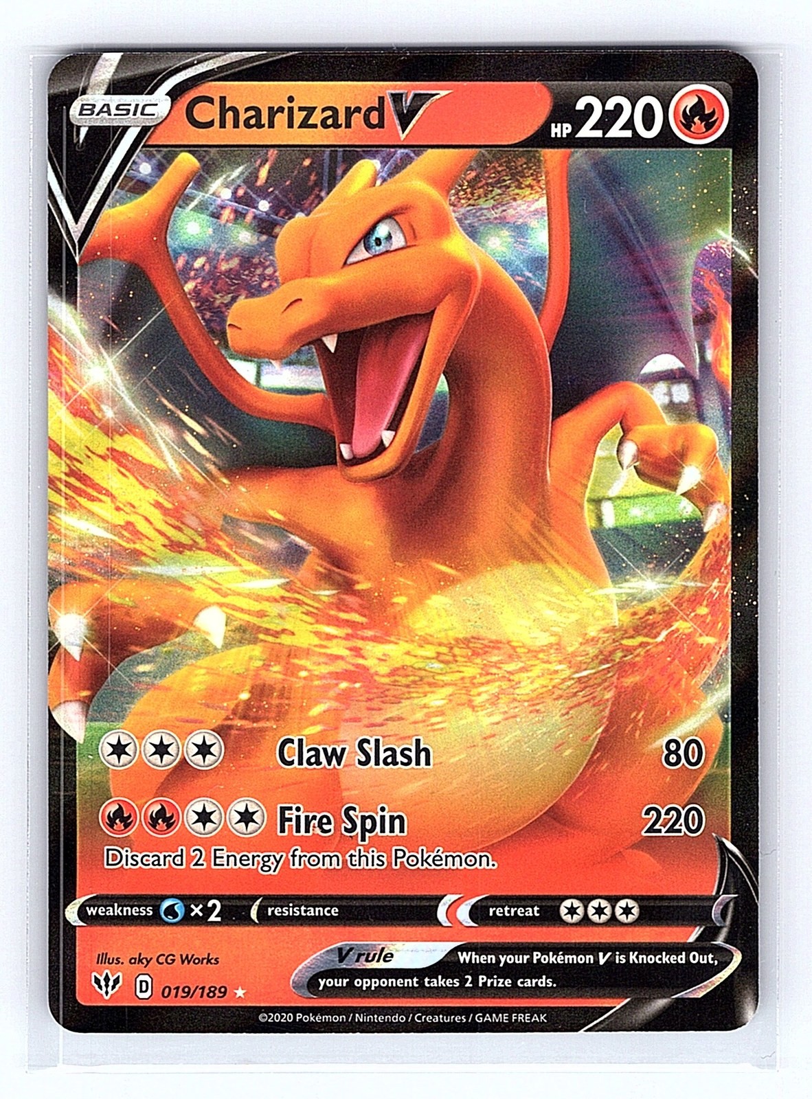 Charizard V - SWSH03: Darkness Ablaze 19/189 - Ultra Rare Holo NM
