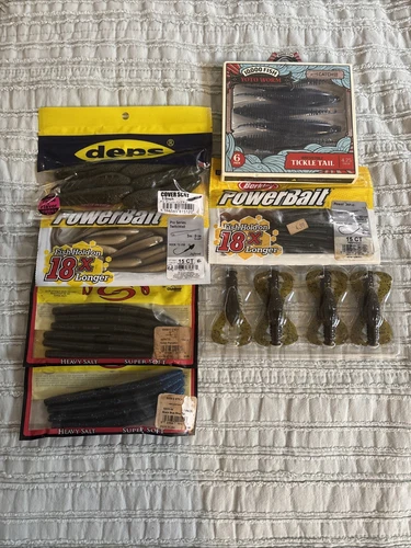 Lotto esche in plastica morbida pesca basso