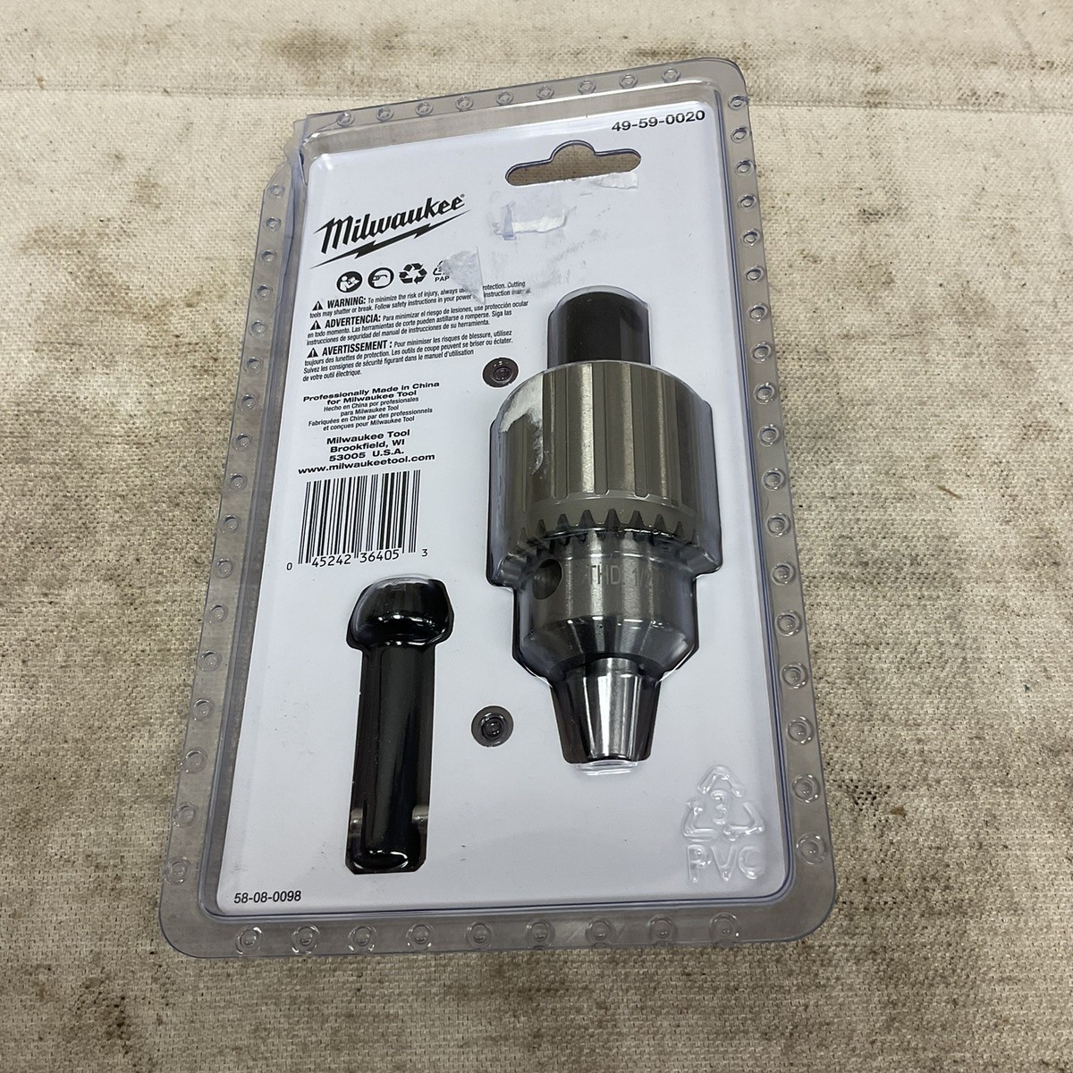 MILWAUKEE 49-59-0020 Drill Chuck Adapter Includes Chuck Key | eBay