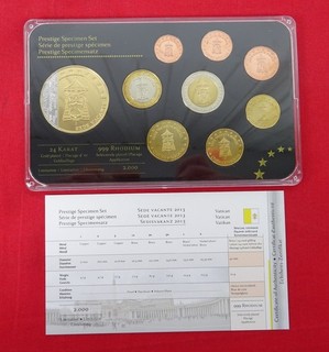 Vatikan Euro Proben Specimen Prestigesatz 2013