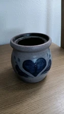 Vintage Handmade Rowe Pottery Works Salt Glazed Crock 1993 Cambridge WI