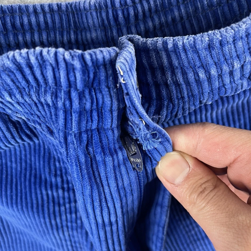 Vintage OP 80s Ocean Pacific Corduroy Shorts Womens Size S Blue - Image 3 of 4