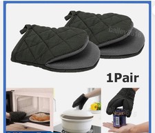 1 Pair Baking Gloves Heat Resistant Microwave Oven Mitts Kitchen Cooking Gloves