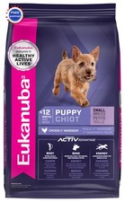 Puppy Dog Food Dry Small Breed 15 Pound Eukanuba treats chews natural healthy 4.67 per pound