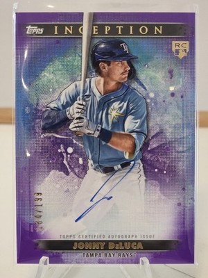 2024 Topps Inception - Rookie Auto Jonny Deluca Purple /199 (AU, RC) TB Rays