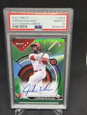 2023 Topps Finest Jordan Walker Green Refractor Auto /99 RC PSA 10