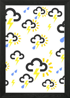 Gerahmtes Wandbild Poster Leinwanddruck Bild Gewitter Wettervorhersage
