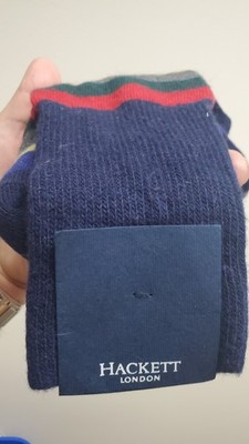 Ultra rare Hackett London Cashmere / Wool over the knee socks NWT Long Welt