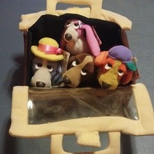 Tonka Pound Puppies Mini Plush Set with Carrying Case Under 6 in