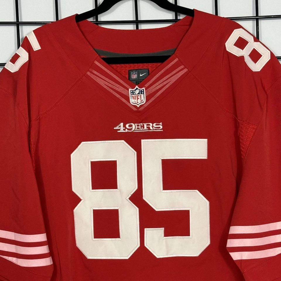 Camiseta Nike On-Field San Francisco 49ers #85 Davis Roja Talla 52 Scarlett Elite Foto 4 de 4