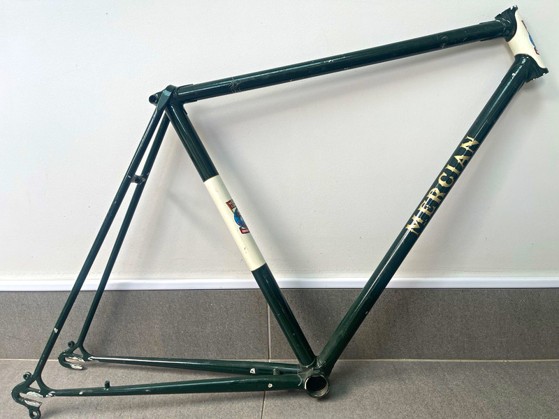 53cm Mercian Bicycle Frame - Dark Green with White Panels