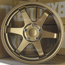 17" 17x8 5x100 +35 9SIX9 SIX-1 MATTE BRONZE TE 6 SPOKES SPORT WHEELS SET OF 4