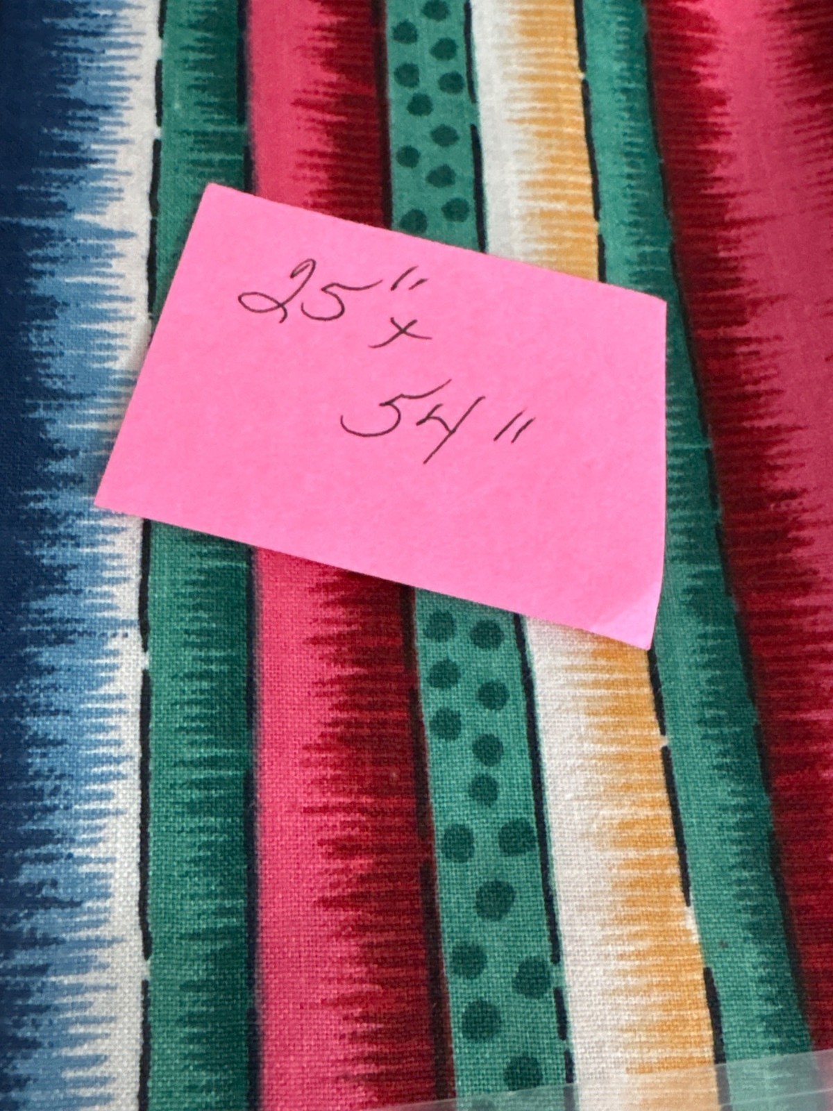 Givenchy Fabric 25"x54" Upholstery Multicolor Stripes Dotted Design thumbnail 3