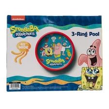 NEW Nickelodeon SpongeBob SquarePants 3-Ring Inflatable Pool 45" FREE SHIPPING!