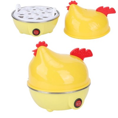 1 PC Rapid Electric Egg Cooker 7 Egg Capacity Chicken Shape Auto Shut Off