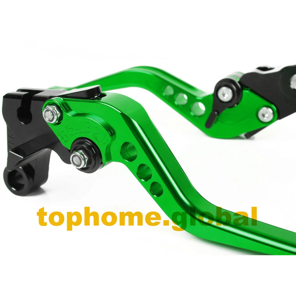 Palancas de freno de embrague corto verde EE. UU. Z300 para Kawasaki Ninja 300 400 2013-2020 Foto 4 de 4