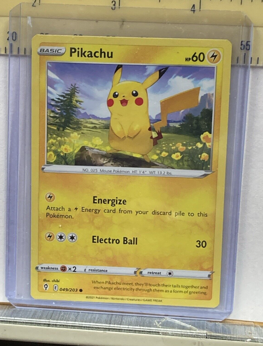 ポケモンカード Pikachu 049/203 Pikachu 049/203 HP60: Evolving Skies 2021 Pokémon card | eBay