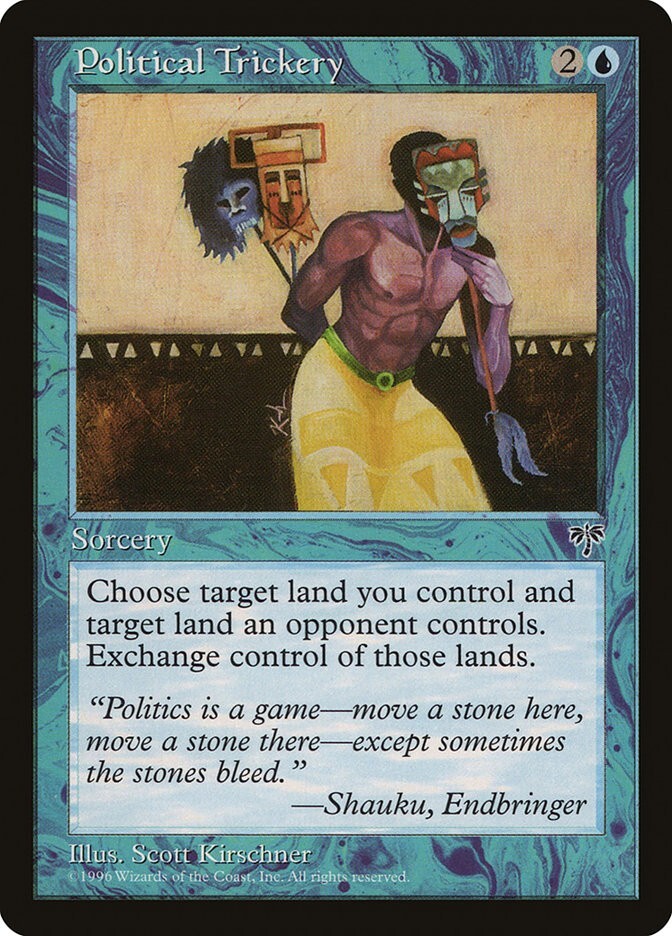 MTG Political Trickery LP Mirage MIR English reserved list Magic card old school