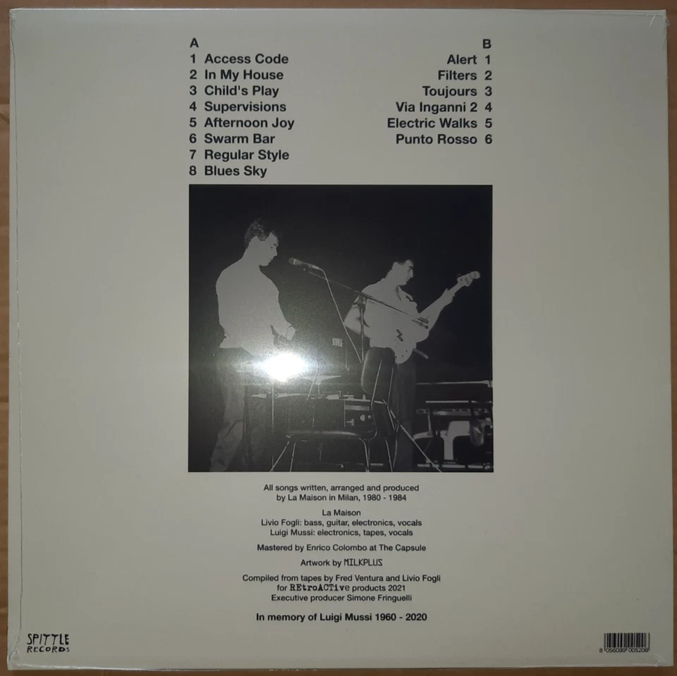 LA MAISON - COLLECTED TAPE EXPERIMENTS 1980-1984 VOL. 2 / LP / ITALY / SPITTLE - Bild 2 von 2