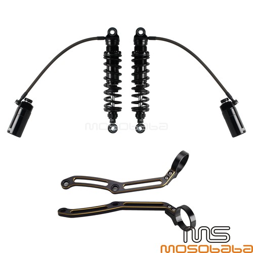 Remote Reservoir Shock Absorbers Kit For Harley Touring Road King Special FLHRXS - Picture 4 of 12