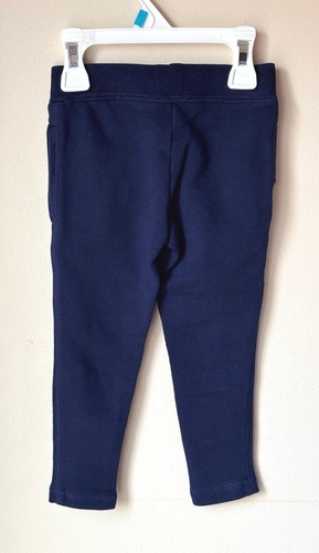 Polo Ralph Lauren Toddlers 2/2T French Terry Leggings Pants - Navy w Pink Logo - Picture 3 of 5
