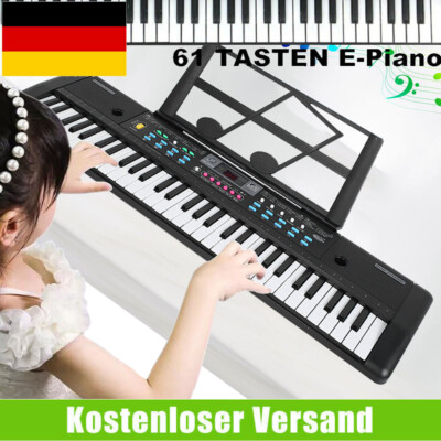 61 Tasten Digital Elektrische Tastatur Klavier Keyboard Kinder Anfänger E-Piano