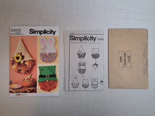 Simplicity Pattern - Seasonal Crafts; Four Styles (One Size) #S3055 - Uncut - Picture 4 of 6