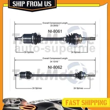 TrakMotive CV Axle Half Shaft Joints Front 2x For 1983 Nissan Pulsar 1.6L