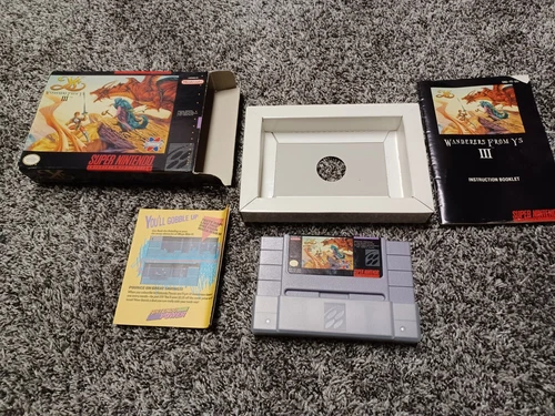Ys III: Wanderers From Ys (Super Nintendo SNES System 1992) Complete RPG