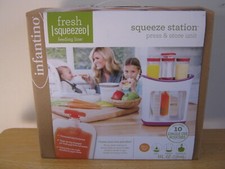 Infantino Squeeze Station Press  Store Unit with Ten Pouches NEW