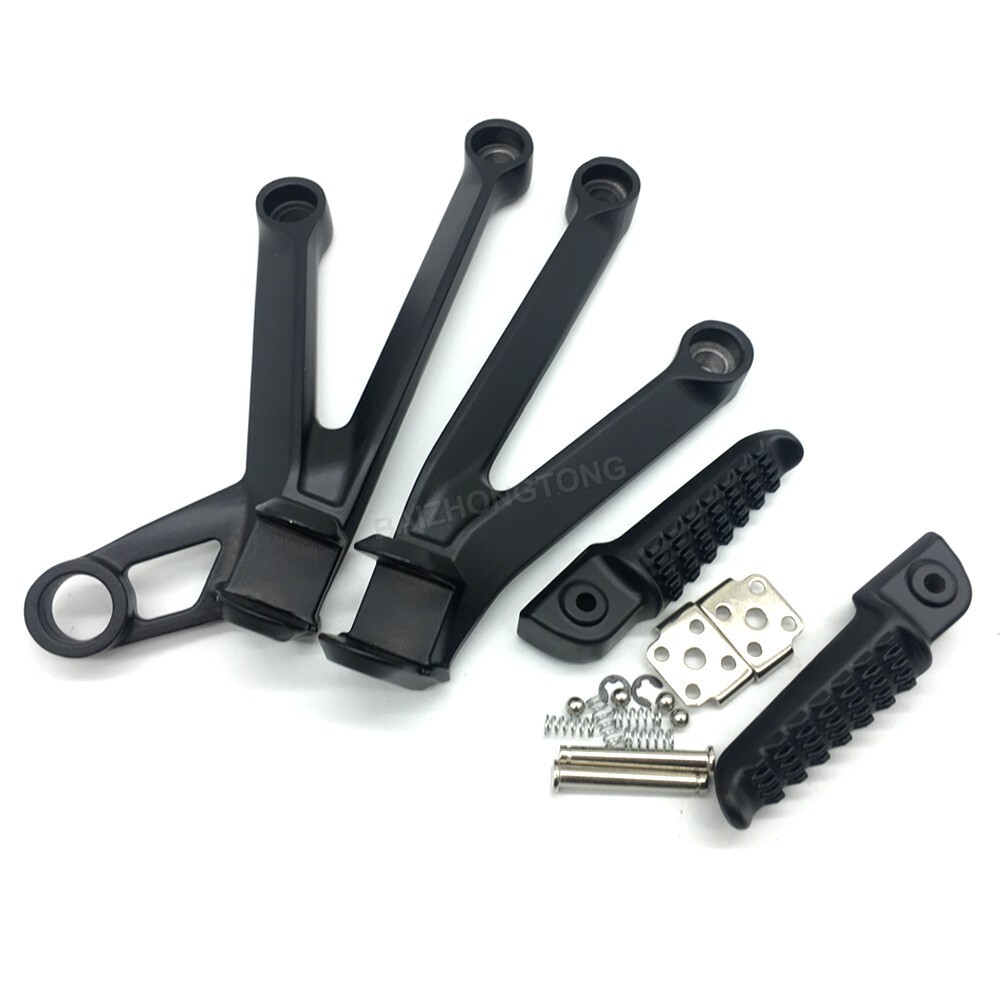 后脚 Peg 乘客踏板支架黑色适用于川崎忍者 ZX10R 2004 2005- | eBay