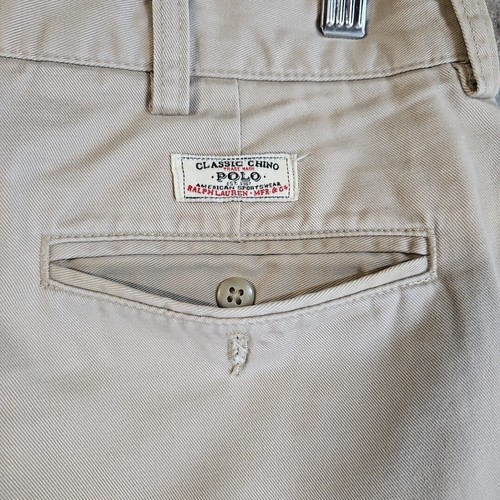 Vintage POLO Ralph Lauren Men’s Clothes SZ 36X34 Hammond Khaki Chino Pants - Picture 9 of 17