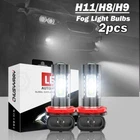2pcs H8 H9 H11 6000K Super Bright 65W 8000LM LED Bulbs Kit Fog Lights Super
