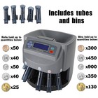Digital Coin Counter Sorter Machine Automatic Electronic Count Change Money F2