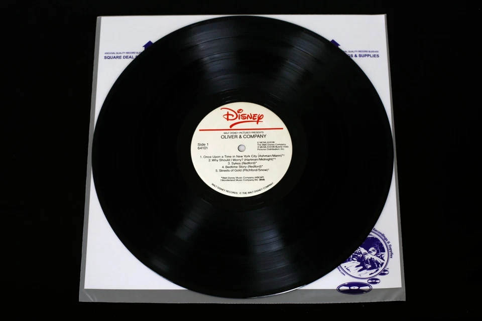 OLIVER & COMPANY SOUNDTRACK 64101 Buena Vista Pictures 1988 Disney Records RARE! - Image 3 of 4