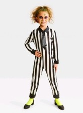 New unisex Kid's boy / girl Beetlejuice Jumpsuit Halloween Costume, size S, M L