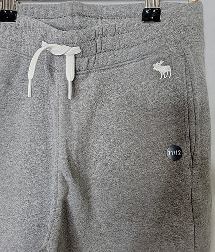 Abercrombie Kids 11/12 Heather Grey Jogger Sweatpants MSRP $39.95 Free Shipping - Picture 2 of 6