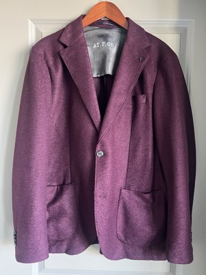 AT.P.CO Men s Two Button Wool Blazer size IT52 US42 Burgundy