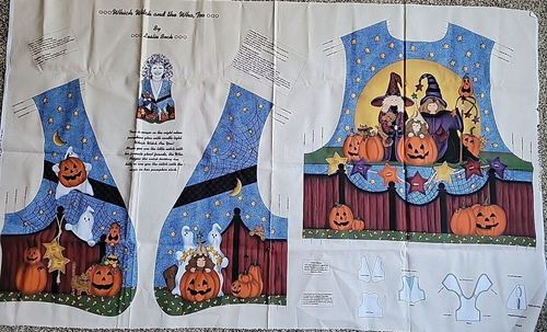 Lot of 5 Cut & Sew Fabric Panels Vests Halloween Crafting Vintage - Picture 5 of 7