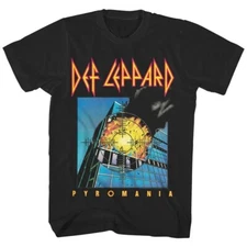 A439 - Def Leppard Men's Shirt Pyromania Cover 90's Glam Metal Graphic Tees