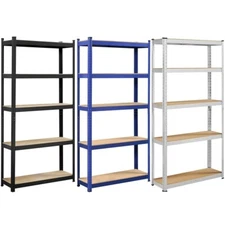 5-Tier Heavy Duty Metal Shelving Unit Garage Shelves Utility Rack Adjustable 