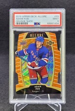 2019 Adam Fox Allure Orange Slice Rookie RC 71/199 PSA 9