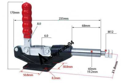 680Kg Holding Capacity Quick Release Latch Type Toggle Clamp 60mm GH-305-HM #T1