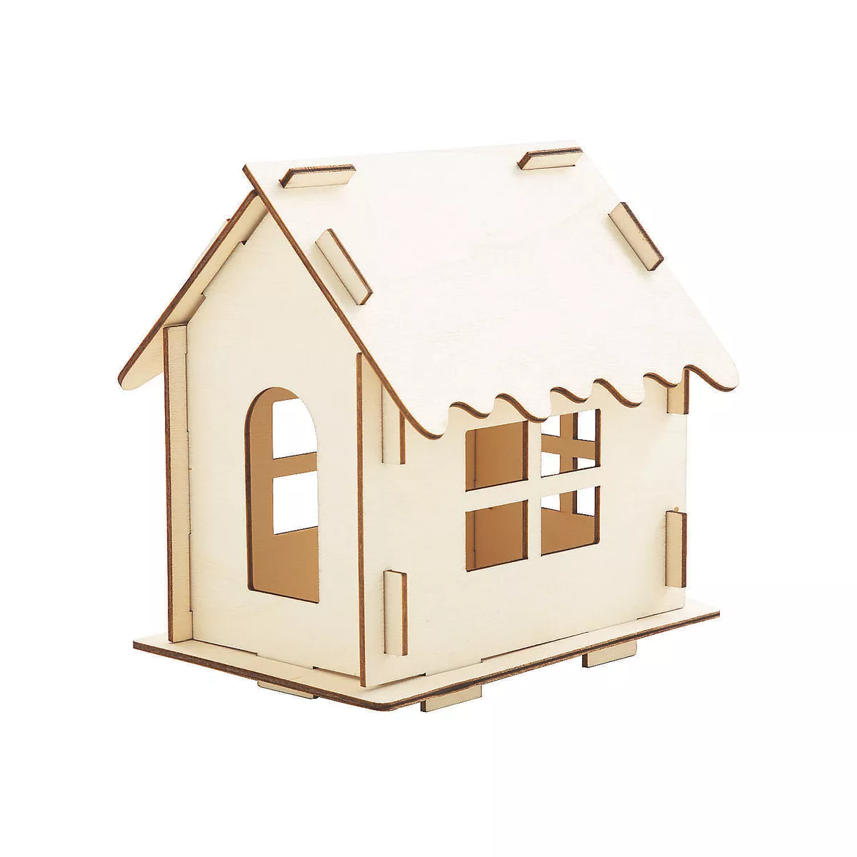 Unfinished wood house craft deals
