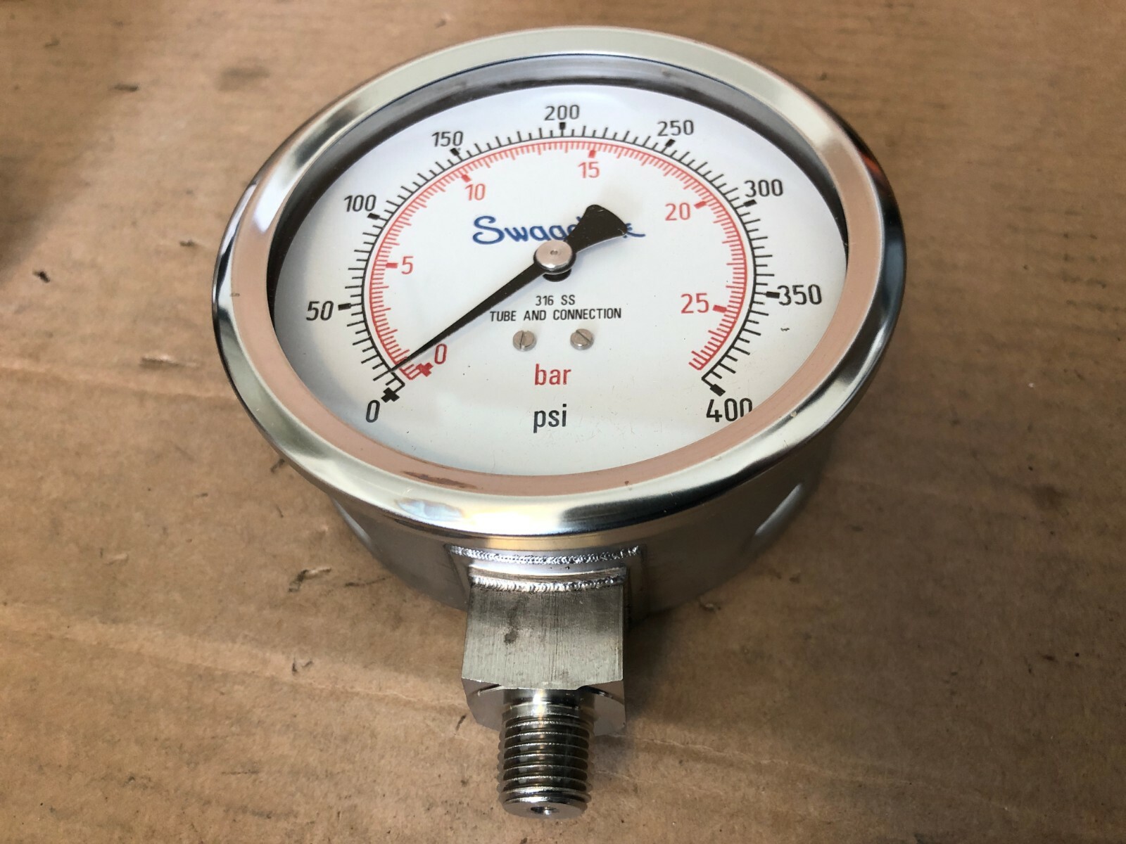 Swagelok, Pressure Gauge, GI Gauge, PGI100CPG400LAOX eBay