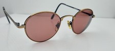 Vintage Fossil Eyewear Straight Six Gold Round Metal Sunglasses FRAMES ONLY