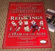 NICKLAS LIDSTROM SIGNED SPORTS ILLUSTRATED SI JSA DETROIT RED WINGS HOCKEY AUTO